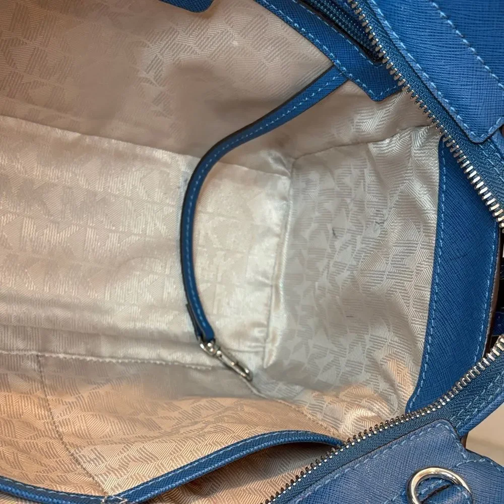 Michael Kors Bag Purse Handbag Leather Selma Studded Safiano Satchel Pocketbook